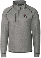 Cutter and Buck NC State Wolfpack Mens Grey Mainsail Long Sleeve Qtr Zip Pullover