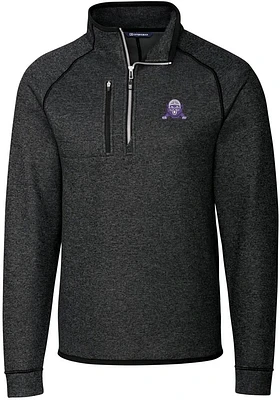 Mens Northwestern Wildcats Cutter and Buck Vault Mainsail Qtr Zip Pullover