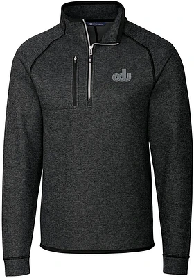 Cutter and Buck Old Dominion Monarchs Mens Charcoal Mainsail Long Sleeve Qtr Zip Pullover