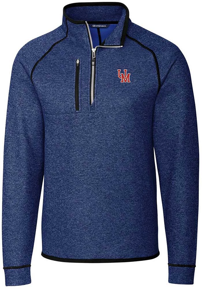 Cutter and Buck Ole Miss Rebels Mens Mainsail Long Sleeve Qtr Zip Pullover