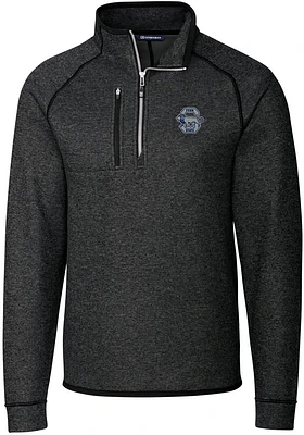 Mens Penn State Nittany Lions Grey Cutter and Buck Vault Mainsail Qtr Zip Pullover