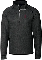 Cutter and Buck Southern Illinois Salukis Mens Charcoal Mainsail Long Sleeve Qtr Zip Pullover