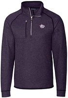 Cutter and Buck TCU Horned Frogs Mens Vault Mainsail Long Sleeve Qtr Zip Pullover