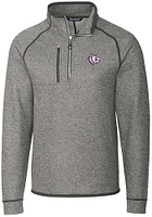 Cutter and Buck TCU Horned Frogs Mens Grey Mainsail Long Sleeve Qtr Zip Pullover