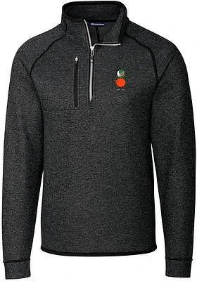 Cutter and Buck UCF Knights Mens Charcoal Mainsail Long Sleeve Qtr Zip Pullover