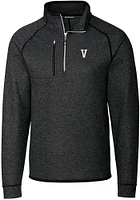 Cutter and Buck Villanova Wildcats Mens Grey Vault Mainsail Long Sleeve Qtr Zip Pullover