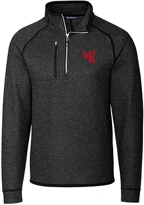 Cutter and Buck Western Kentucky Hilltoppers Mens Charcoal Mainsail Long Sleeve Qtr Zip Pullover