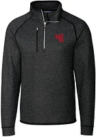 Cutter and Buck Western Kentucky Hilltoppers Mens Charcoal Mainsail Long Sleeve Qtr Zip Pullover
