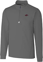 Cutter and Buck Arkansas Razorbacks Mens Grey Traverse Stretch Big Tall Qtr Zip