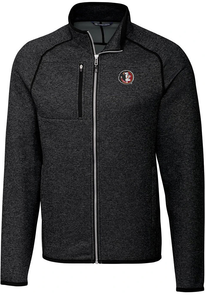 Cutter and Buck Florida State Seminoles Mens Charcoal Mainsail Medium Weight Jacket