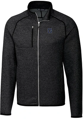 Cutter and Buck Georgetown Hoyas Mens Grey Vault Mainsail Medium Weight Jacket