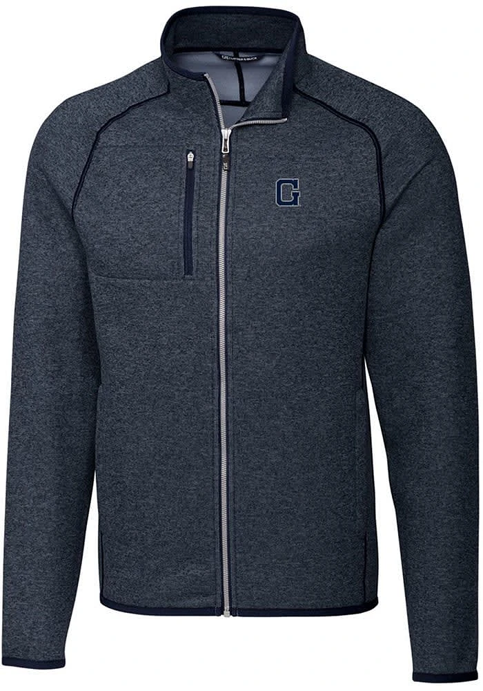 Cutter and Buck Georgetown Hoyas Mens Navy Blue Vault Mainsail Medium Weight Jacket