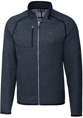 Cutter and Buck Georgetown Hoyas Mens Navy Blue Vault Mainsail Medium Weight Jacket