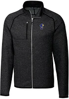 Cutter and Buck Kansas Jayhawks Mens Grey Vault Mainsail Medium Weight Jacket