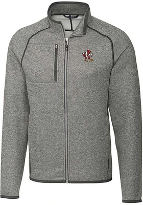 Cutter and Buck Louisville Cardinals Mens Grey Mainsail Medium Weight Jacket