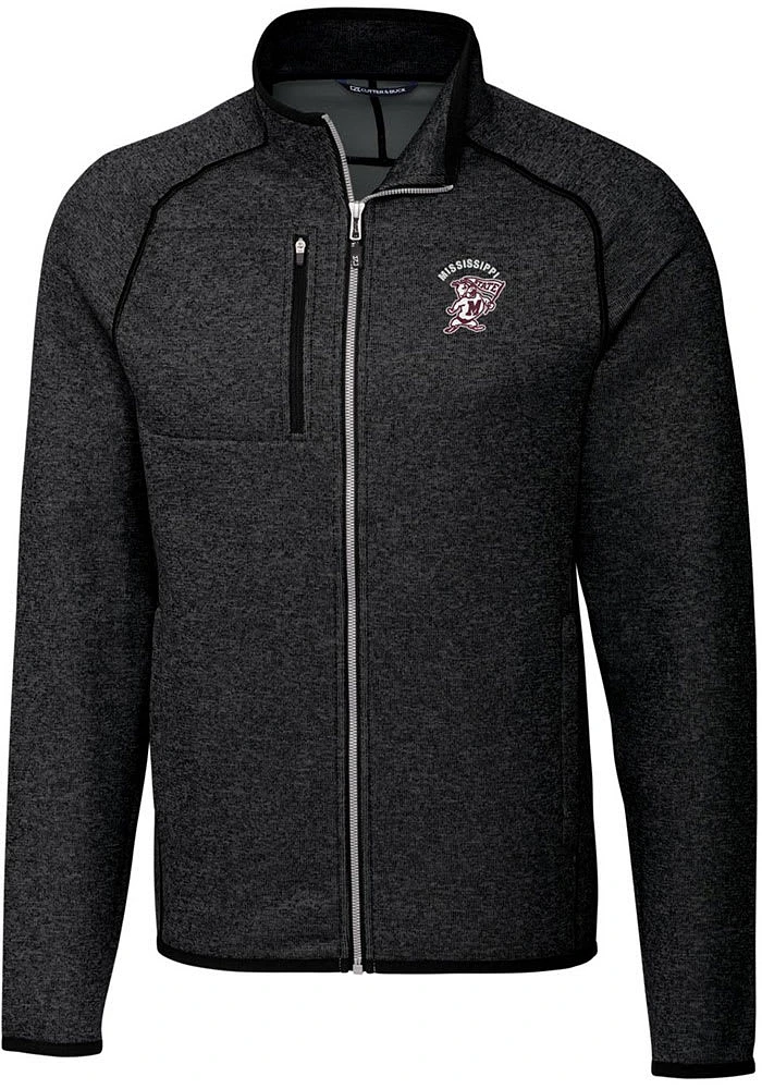 Cutter and Buck Mississippi State Bulldogs Mens Grey Vault Mainsail Medium Weight Jacket