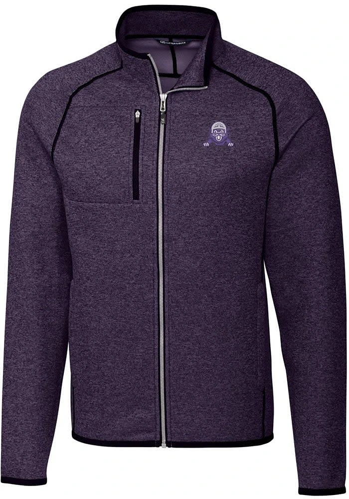 Mens Northwestern Wildcats Purple Cutter and Buck Vault Mainsail Medium Weight Jacket