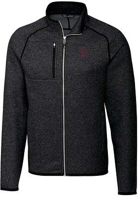 Cutter and Buck Southern Illinois Salukis Mens Charcoal Mainsail Medium Weight Jacket