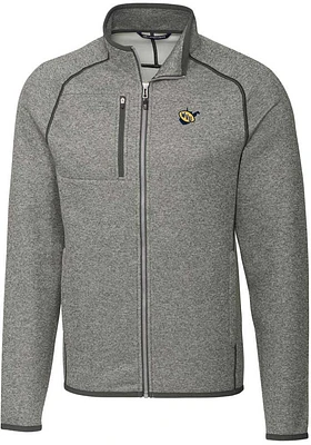 Cutter and Buck West Virginia Mountaineers Mens Grey Mainsail Medium Weight Jacket