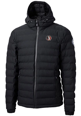 Cutter and Buck Florida State Seminoles Mens Black Vault Mission Ridge Repreve Filled Jacket