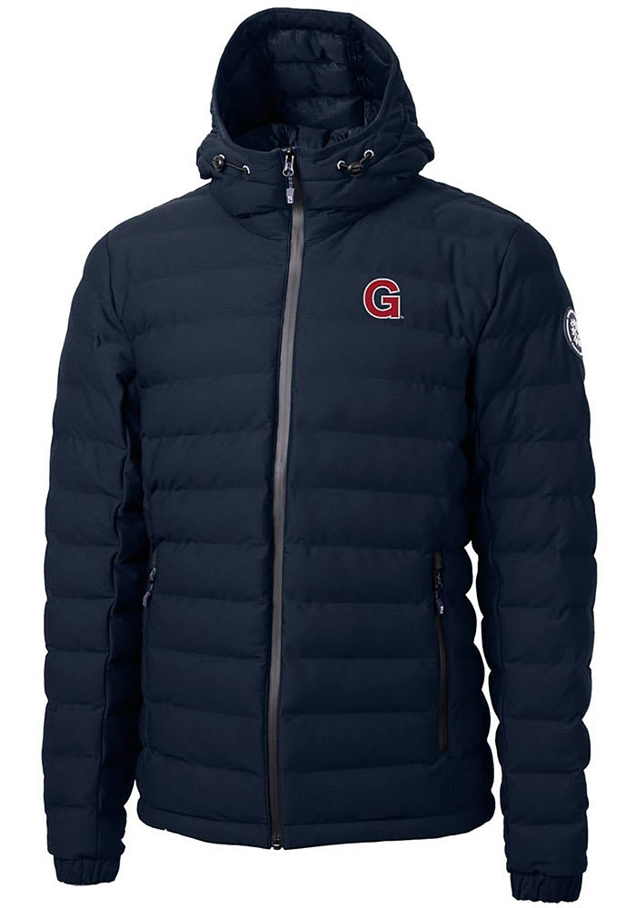 Cutter and Buck Gonzaga Bulldogs Mens Navy Blue Vault Mission Ridge Repreve Filled Jacket