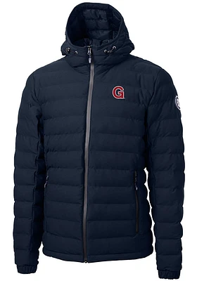 Cutter and Buck Gonzaga Bulldogs Mens Navy Blue Vault Mission Ridge Repreve Filled Jacket