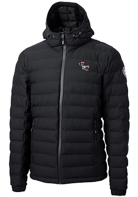 Cutter and Buck NC State Wolfpack Mens Black Mission Ridge Repreve Puffer Filled Jacket