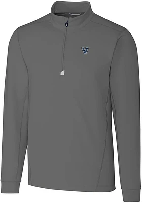 Cutter and Buck Villanova Wildcats Mens Grey Traverse Stretch Big Tall Qtr Zip