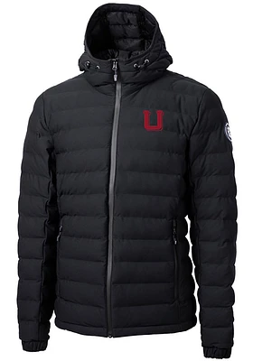 Cutter and Buck Utah Utes Mens Black Vault Mission Ridge Repreve Filled Jacket