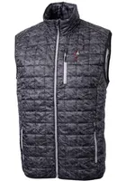 Cutter and Buck Ohio State Buckeyes Mens Black Rainier PrimaLoft Printed Sleeveless Jacket