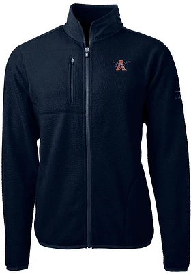 Cutter and Buck Auburn Tigers Mens Navy Blue Cascade Eco Sherpa Light Weight Jacket