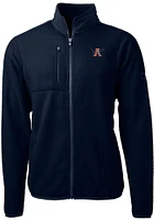 Cutter and Buck Auburn Tigers Mens Navy Blue Cascade Eco Sherpa Light Weight Jacket