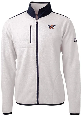 Cutter and Buck Auburn Tigers Mens White Cascade Eco Sherpa Light Weight Jacket