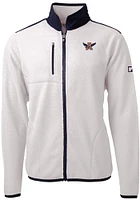 Cutter and Buck Auburn Tigers Mens White Cascade Eco Sherpa Light Weight Jacket