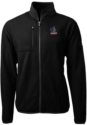Cutter and Buck Delaware Fightin' Blue Hens Mens Black Cascade Eco Sherpa Light Weight Jacket