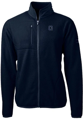 Cutter and Buck Georgetown Hoyas Mens Navy Blue Cascade Eco Sherpa Light Weight Jacket