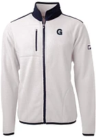 Cutter and Buck Gonzaga Bulldogs Mens White Cascade Eco Sherpa Light Weight Jacket