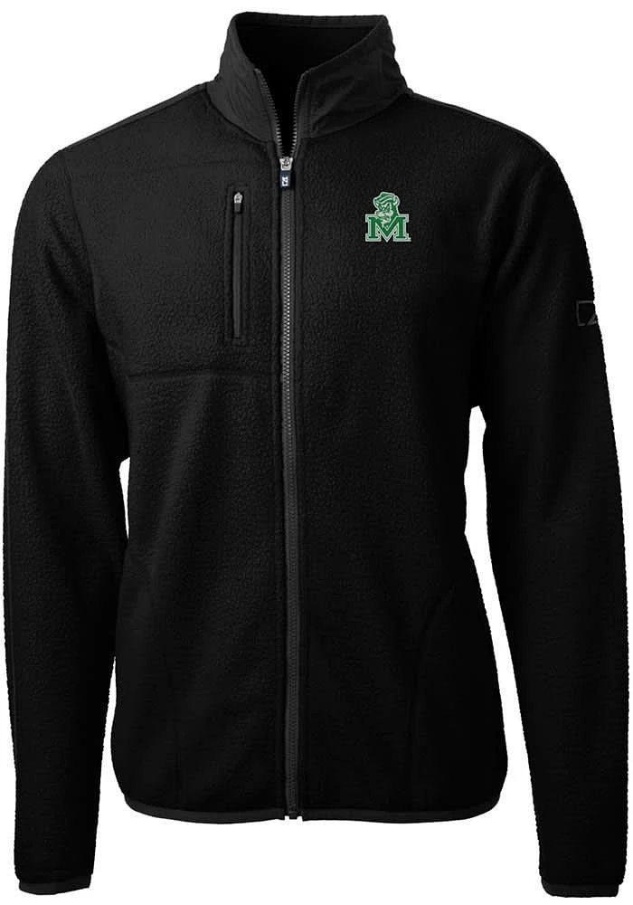 Cutter and Buck Marshall Thundering Herd Mens Black Cascade Eco Sherpa Light Weight Jacket