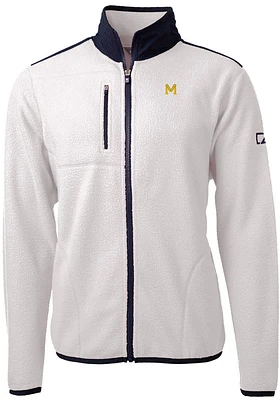 Cutter and Buck Michigan Wolverines Mens Cascade Eco Sherpa Light Weight Jacket