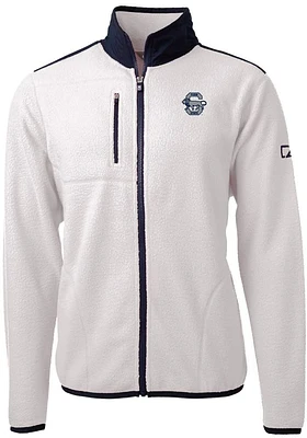 Mens Penn State Nittany Lions White Cutter and Buck Cascade Eco Sherpa Light Weight Jacket