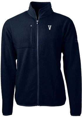 Cutter and Buck Villanova Wildcats Mens Navy Blue Cascade Eco Sherpa Light Weight Jacket
