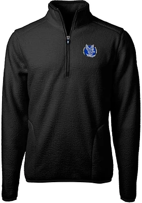 Cutter and Buck Air Force Falcons Mens Black Cascade Eco Sherpa Fleece Long Sleeve Qtr Zip Pullove..