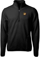 Cutter and Buck Baylor Bears Mens Black Cascade Eco Sherpa Fleece Long Sleeve Qtr Zip Pullover