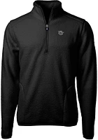 Cutter and Buck Cincinnati Bearcats Mens Black Cascade Eco Sherpa Fleece Long Sleeve Qtr Zip Pullo..