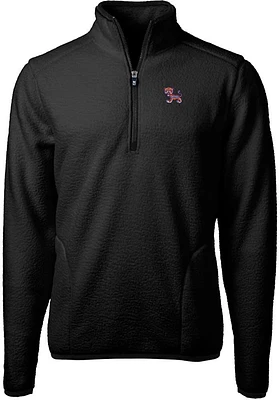 Cutter and Buck Clemson Tigers Mens Black Cascade Eco Sherpa Fleece Long Sleeve Qtr Zip Pullover
