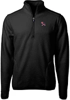 Cutter and Buck Clemson Tigers Mens Black Cascade Eco Sherpa Fleece Long Sleeve Qtr Zip Pullover