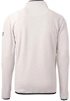 Cutter and Buck Georgetown Hoyas Mens White Cascade Eco Sherpa Fleece Long Sleeve Qtr Zip Pullover