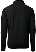 Cutter and Buck Grambling State Tigers Mens Black Cascade Eco Sherpa Fleece Long Sleeve Qtr Zip Pu..