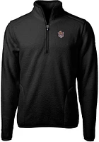 Cutter and Buck LSU Tigers Mens Black Cascade Eco Sherpa Fleece Long Sleeve Qtr Zip Pullover