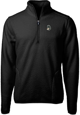 Cutter and Buck Michigan State Spartans Mens Black Cascade Eco Sherpa Fleece Long Sleeve Qtr Zip P..